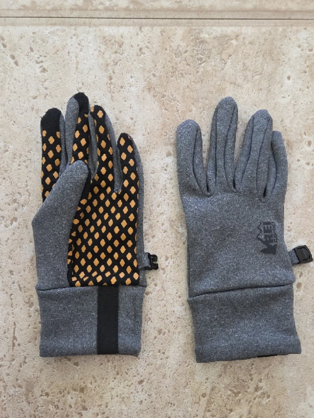 REI Kid's Dark Gray Fleece Touchscreen Gloves